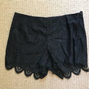 Lilly Pulitzer black lace shorts